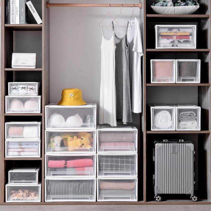 抽屉收纳盒抽屉式收纳柜化妆品收纳箱厨房储物盒内衣整理箱夹缝款,淘宝优惠券,粉丝福利购,淘宝优惠卷