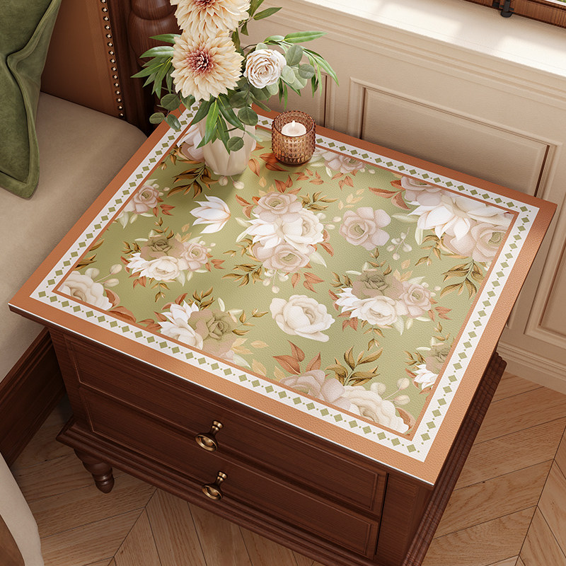 美式床头柜保护垫子轻奢高级感皮革桌垫防水防油免洗硅胶台布盖布,淘宝优惠券,粉丝福利购,淘宝优惠卷