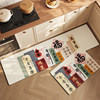 2025 new kitchen floor mats are non-slip and oil-proof, wipeable, washable and stain-resistant, diatom mud quick-drying carpets can be cut