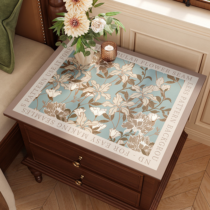 美式床头柜保护垫子轻奢高级感皮革桌垫防水防油免洗硅胶台布盖布,淘宝优惠券,粉丝福利购,淘宝优惠卷