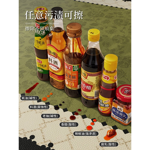 茶几桌垫轻奢高级感餐桌桌布防水防油免洗美式复古皮革茶几遮盖布 - 图3
