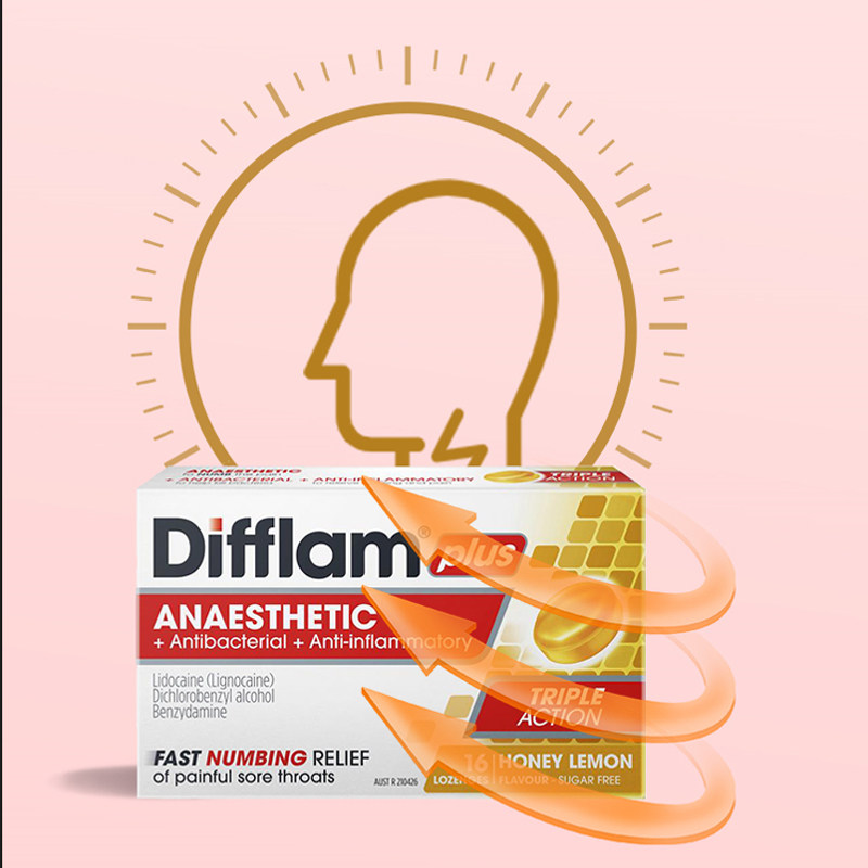 difflam加强版蜂蜜柠檬16粒润喉糖 TomLanePharmacy海外国际耳鼻喉药品
