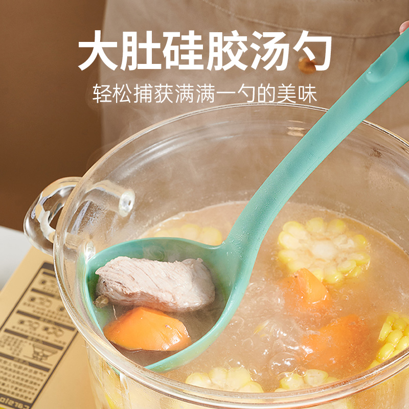 欢酷不粘锅专用硅胶铲食品级炒菜铲子锅铲汤勺饭勺耐高温家用厨具 - 图2