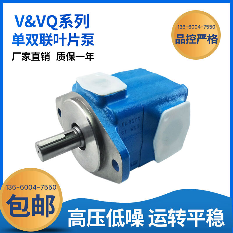 匀发定量叶片泵20V25V35V45V单联液压泵2520V3520V4535V高压双联 - 图1