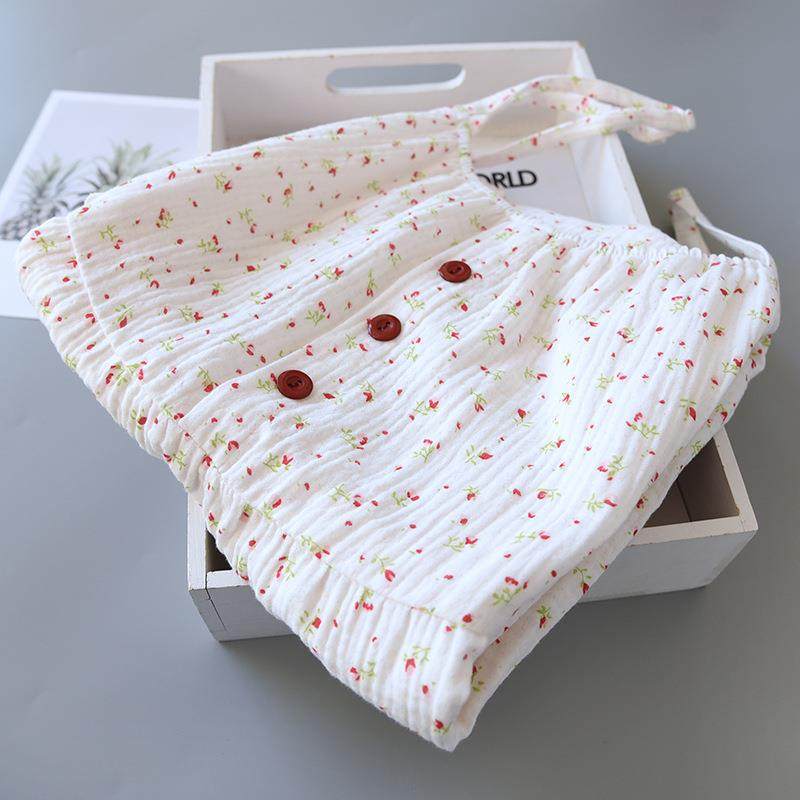 全棉绉布睡裙女士 棉纱舒适吸汗家居裙 吊带裙睡衣纯棉宽松长裙,淘宝优惠券,粉丝福利购,淘宝优惠卷