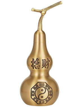 新款纯铜葫芦招财摆件开盖开口空心八卦玄关客厅装饰工艺品店铺礼
