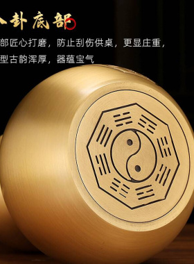 新款纯铜葫芦招财摆件开盖开口空心八卦玄关客厅装饰工艺品店铺礼