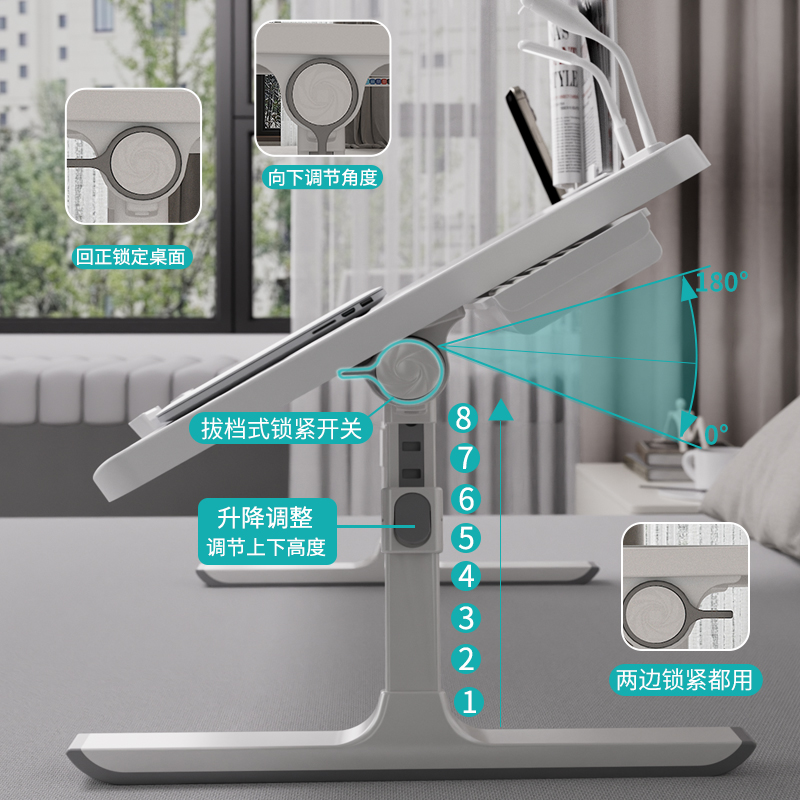 床上小桌子可折叠升降调节飘窗大学生宿舍下铺学习写作业桌电脑桌