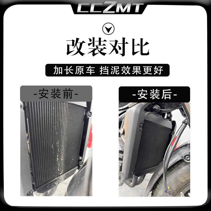 适用春风450CLC改装件前挡泥板复古前泥瓦加长挡沙水护板延长配件 - 图1