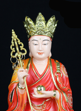 16寸带骑坐骑地藏王菩萨南無大愿地藏王菩萨神佛像树脂供奉摆件