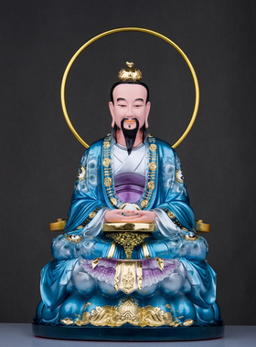 树脂三清道祖神像珍珠彩漆太上老君道德元始灵宝天尊佛像居家摆件