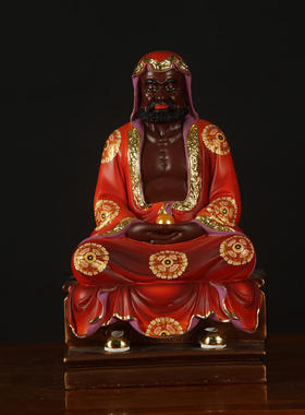 达摩祖师佛像 树脂玻璃钢古彩 家居佛堂供奉摆件菩提达摩祖师神像