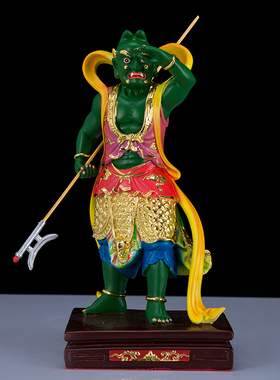 12寸千里眼顺风耳将军神像护法将军像树脂佛像神像工艺品摆件