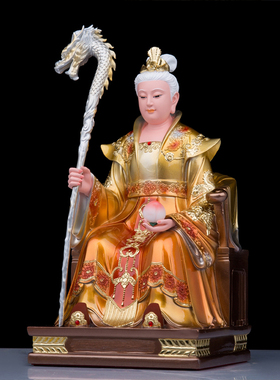 树脂泰山奶奶珍珠彩神像碧霞元君东岳泰山老母白发王母工艺品摆件