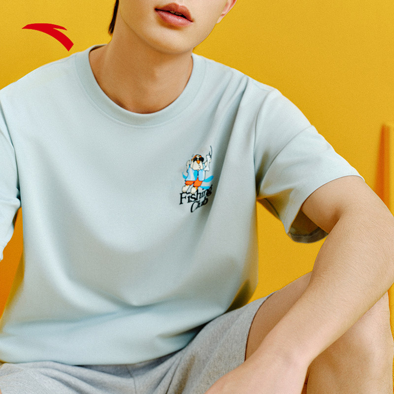 安踏KT系列篮球运动短袖t恤男夏季新款凉感宽松针织上衣152521156,淘宝优惠券,粉丝福利购,淘宝优惠卷