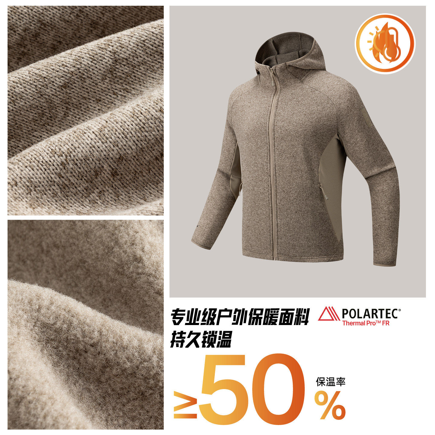 安踏×中国国家地理 | Polartec抓绒衣男冬季新款厚外套152546705,淘宝优惠券,粉丝福利购,淘宝优惠卷