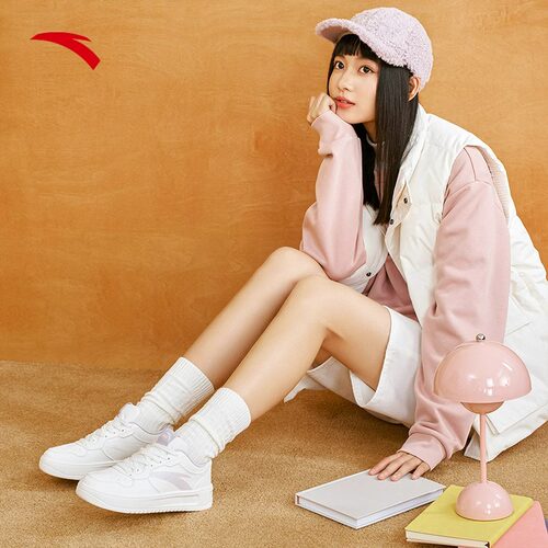 安踏轻松板鞋小白鞋女2026夏季新款厚底增高百搭运动鞋子休闲鞋 - 图2