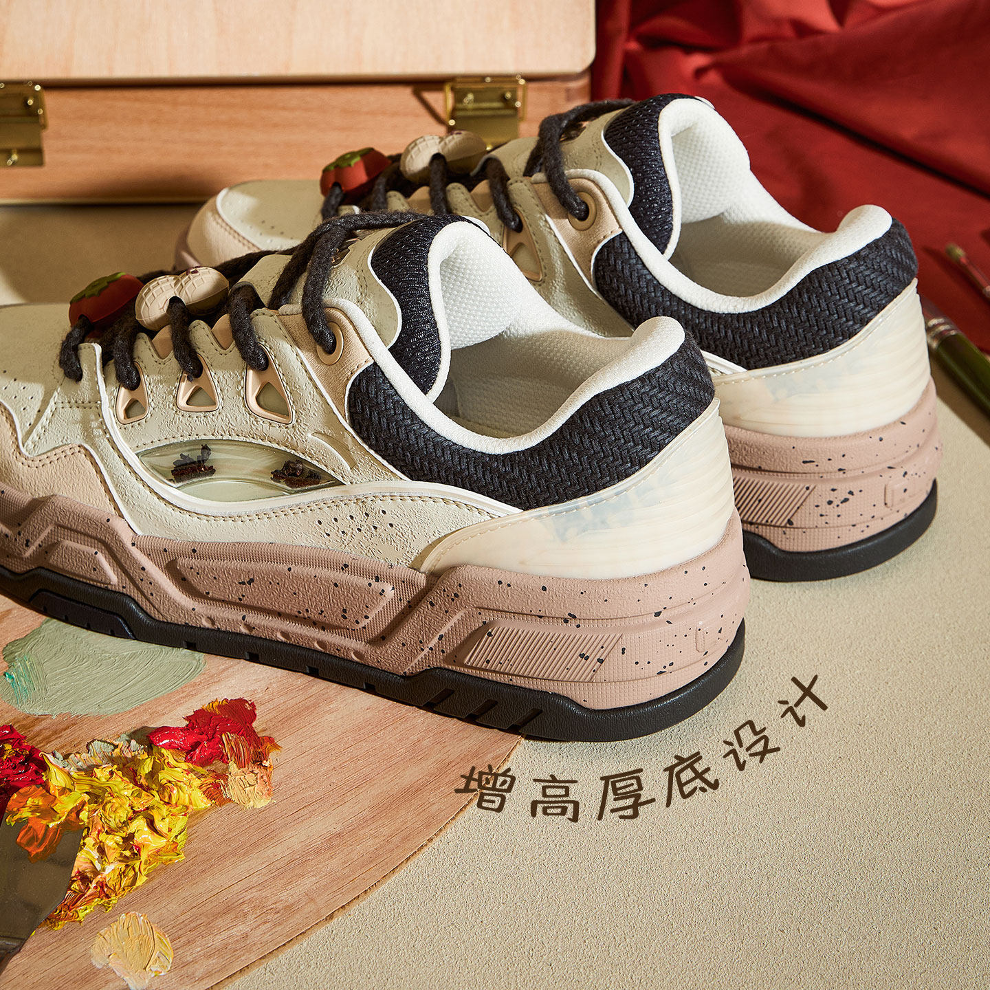 安踏微糖面包鞋丨潮流厚底板鞋男鞋2025冬季新款低帮时尚运动鞋子,淘宝优惠券,粉丝福利购,淘宝优惠卷