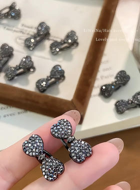 精致漂亮高端侧边蝴蝶结小夹子