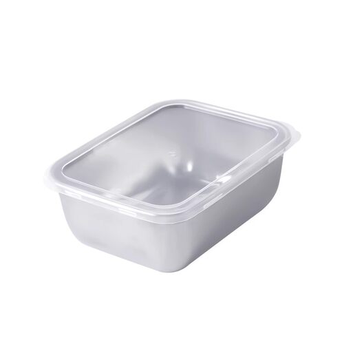 不锈钢保鲜盒收纳盒密封带盖食品盒商用摆摊野餐饭盒冰箱专用盒子-图3