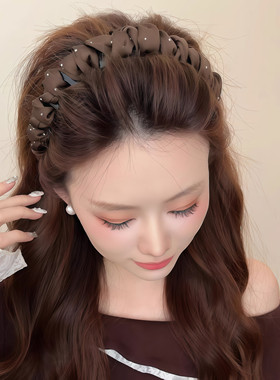 简约高级感满天星发箍女增高颅顶显脸小头箍防滑齿梳百搭洗脸发卡
