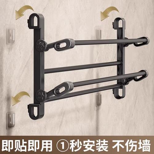 门后鞋架可折叠家用简易折叠壁挂式收纳挂墙浴室拖鞋门上鞋架子 - 图1