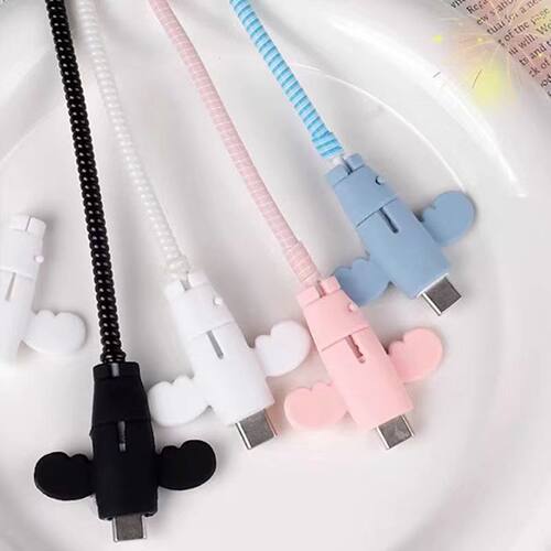 防折断通用款小天使数据线保护套头头充电线保护套线手机电线接头 - 图2