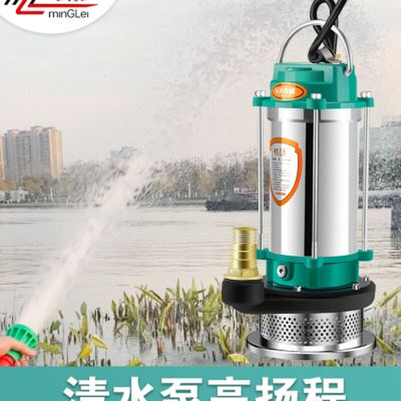 潜水泵家用220v抽水机不锈钢污水泵化农用灌溉排污泵小型抽水泵