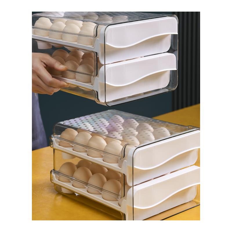 翻转鸡蛋收纳盒冰箱用侧门雞蛋盒抽屉式鸡蛋架托蛋格收纳整理神器 - 图3
