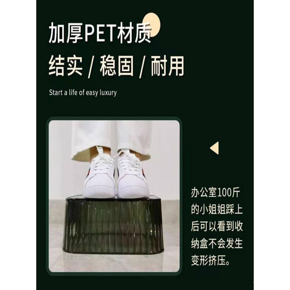 轻奢桌面化妆品收纳盒亚克力梳妆台面膜护肤品杂物茶几零食收纳筐,淘宝优惠券,粉丝福利购,淘宝优惠卷