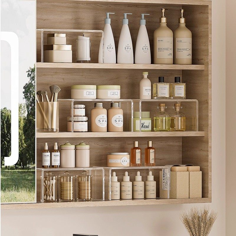 镜柜下收纳盒分层隔板化妆浴室柜分层整理架洗手间镜柜置物架挡板,淘宝优惠券,粉丝福利购,淘宝优惠卷