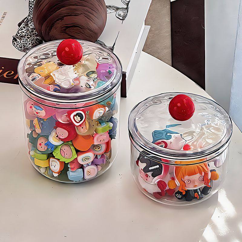 萌粒展示盒泡泡玛特小摆件防尘盒透明密封大容量小玩偶趴趴收纳盒,淘宝优惠券,粉丝福利购,淘宝优惠卷