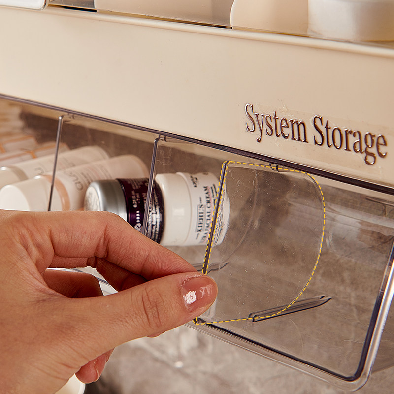 卫生间浴室置物架免打孔壁挂式镜柜前收纳盒洗漱台化妆品收纳架子,淘宝优惠券,粉丝福利购,淘宝优惠卷