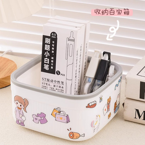 桌面垃圾桶可爱迷你办公室桌上茶几收纳桶小号创意家用台面纸篓 - 图2