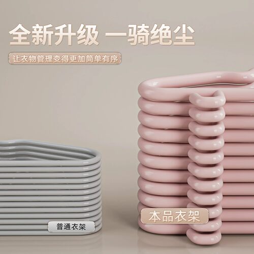 特粗衣架成人家用加粗加厚无痕衣服架防滑学生宿舍晾衣架撑子衣挂 - 图1