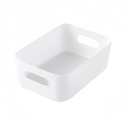 收纳盒桌面零食杂物化妆品小型塑料储物筐宿舍厨房长方形整理盒子 - 图3