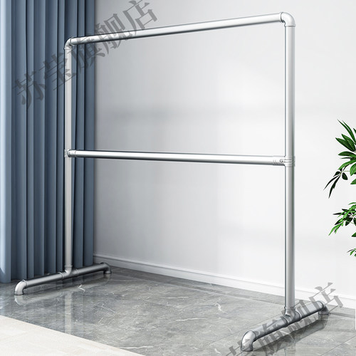 钢管晾衣架落地卧室双层挂衣服阳台户外晒被架子多功能水管晾衣杆 - 图3