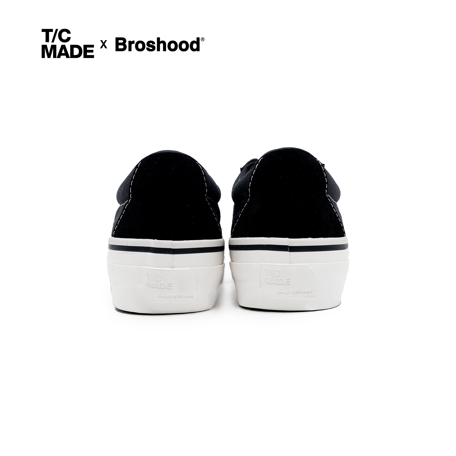 TCMADE xBroshood 联名25SS开口笑帆布鞋日系工装厚底休闲硫化鞋 - 图2