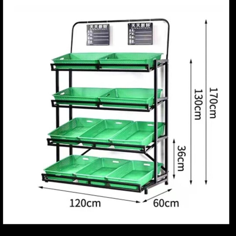 新品蔬菜货架水果店超市商用展示架置物架生鲜多层水果架子果蔬架