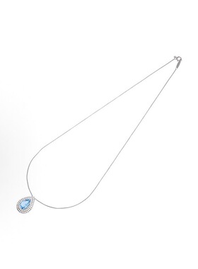 TIFFANY&CO.蒂芙尼Soleste系列1.25克拉海蓝宝石钻石项链女款