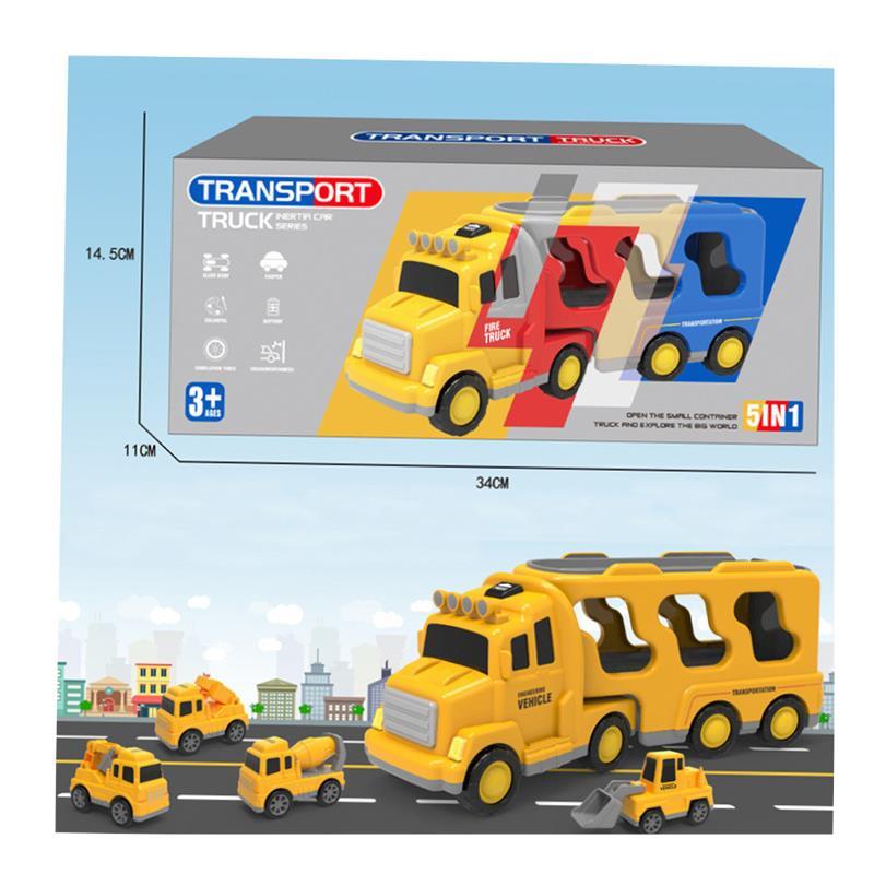 TEMI Diecast Carrier Truck Toys Cars Engineering Vehicles - 图3