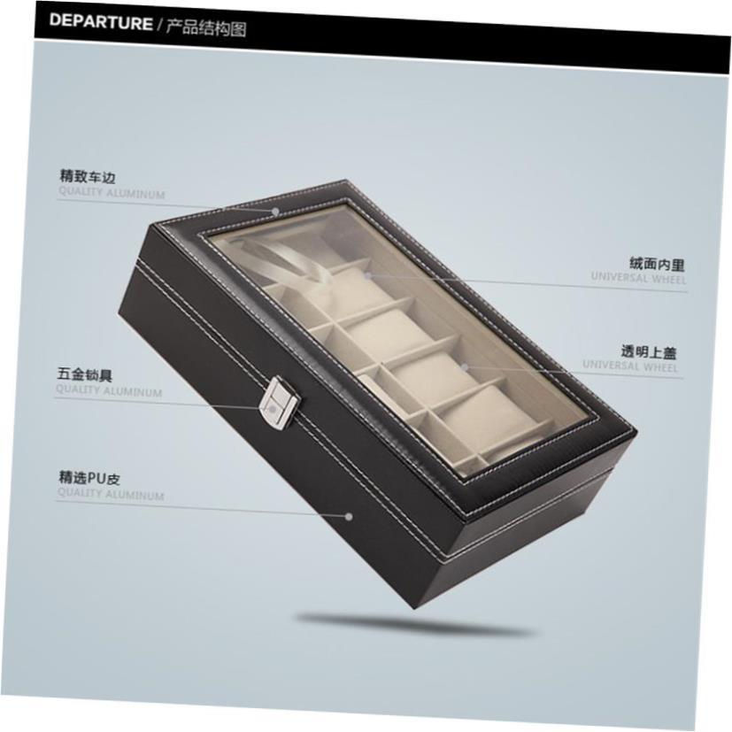 12 Watch Jewelry Display Storage Holder Case Grids Box Gift - 图0