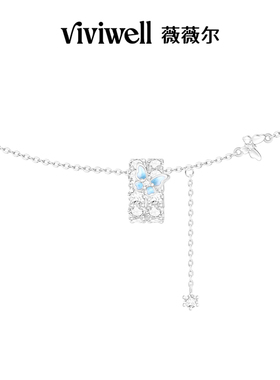 VIVIWELL925银蝴蝶小蛮腰锁骨链
