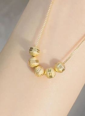 五福临门项链女轻奢小众转运珠锁骨链女高级感吊坠配饰品新款