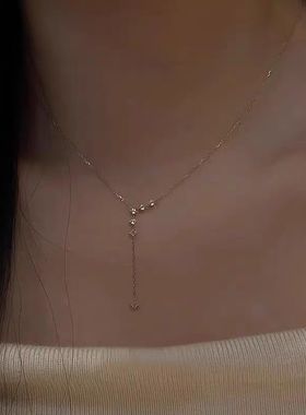 FEEINS法国Y字吊坠流苏项链女新款爆款轻奢小众高级感配饰锁骨链