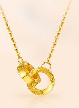 莫比乌斯环项链新款爆款环环相扣吊坠锁骨链高级感时尚气质百搭