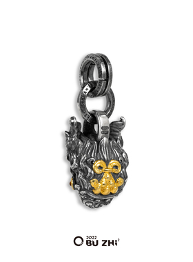 不止不只925银24K大鹏鸟头像吊坠
