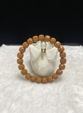 中古紫金鼠菩提核雕星月毛衣链项链手串手持珍珠链自然生长有色差