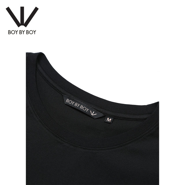 BOY trendy women's knitted short-sleeved T-shirt