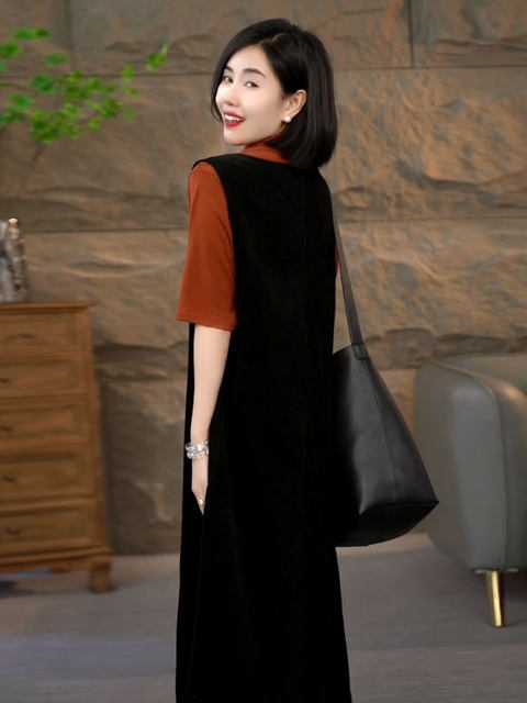 Temperament casual and versatile midi skirt